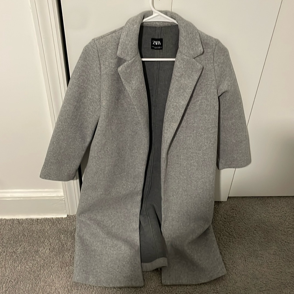 Zara Coat In Grey Size Small
